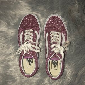 VANS | sparkly pink old skool
